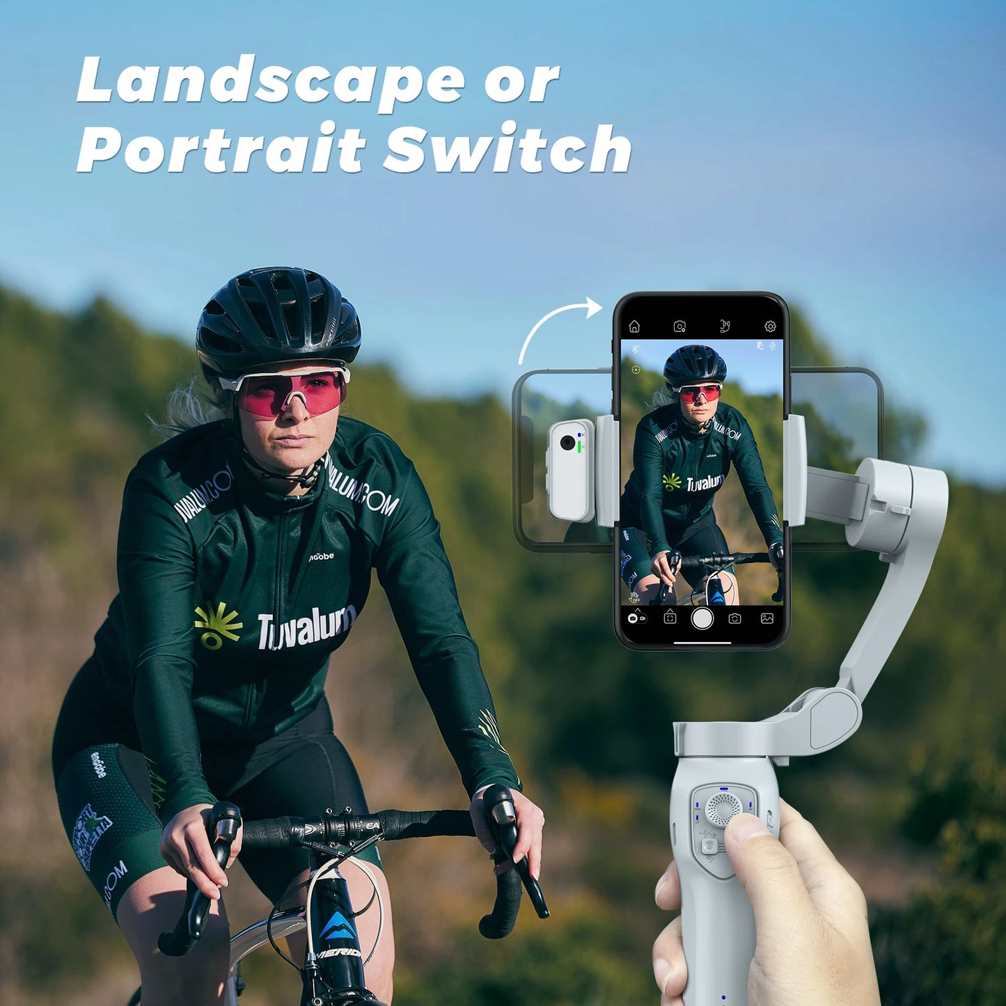 L7Cpro Plus Gimbal Stabilizer – AI Ansiktsigenkänning & Fjärrkontroll