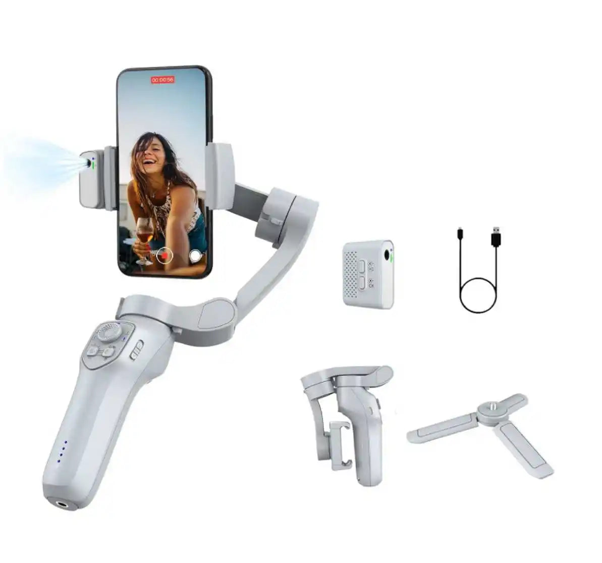 L7Cpro Plus Gimbal Stabilizer – AI Ansiktsigenkänning & Fjärrkontroll