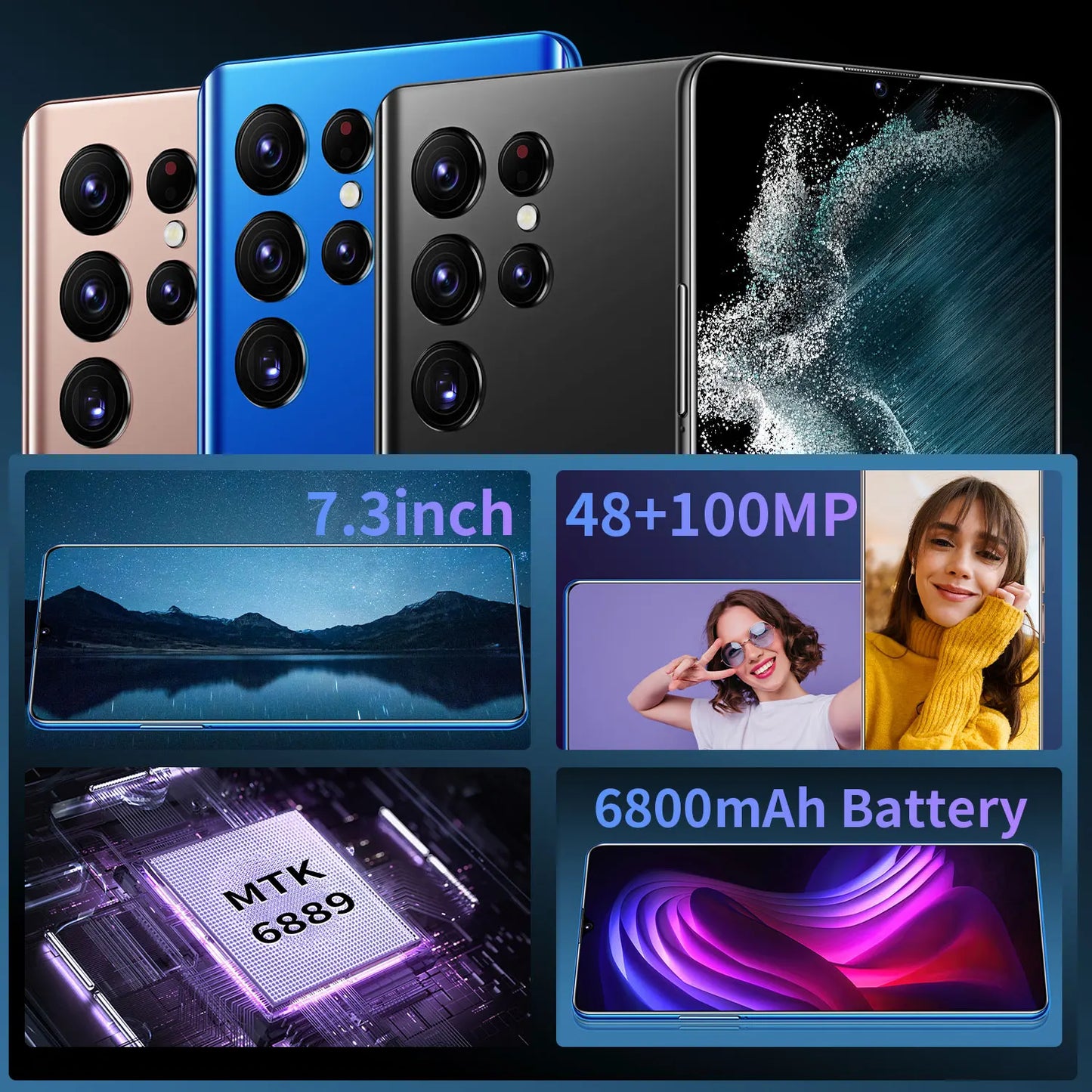 S24 ULTRA 16GB+1TB - 7.3" Android 14 Smartphone med 5G, 108MP Kamera