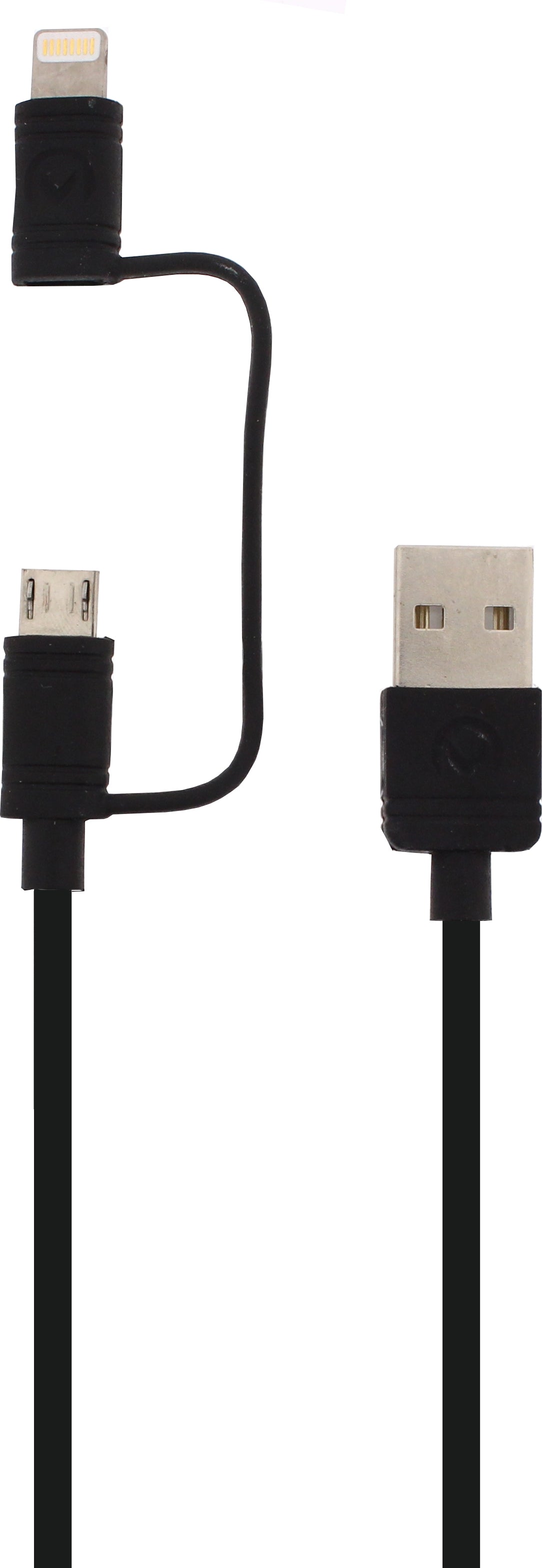 Mobilize 2In1 Cable Usb To Apple Mfi Lightning Or Micro Usb 1.5M. Black