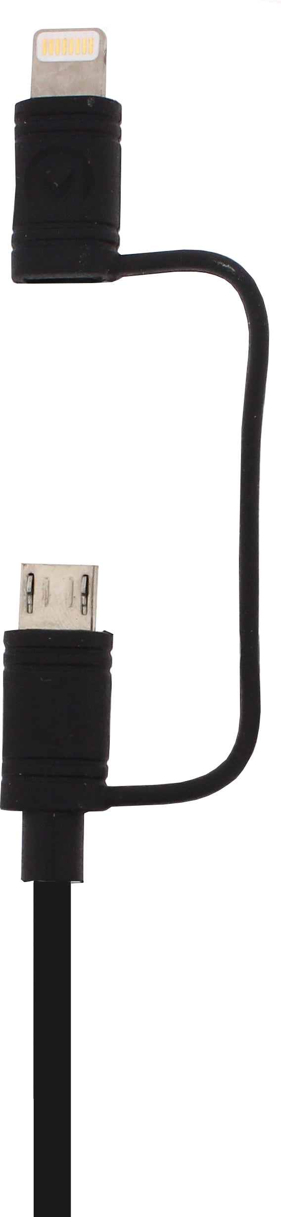 Mobilize 2In1 Cable Usb To Apple Mfi Lightning Or Micro Usb 1.5M. Black