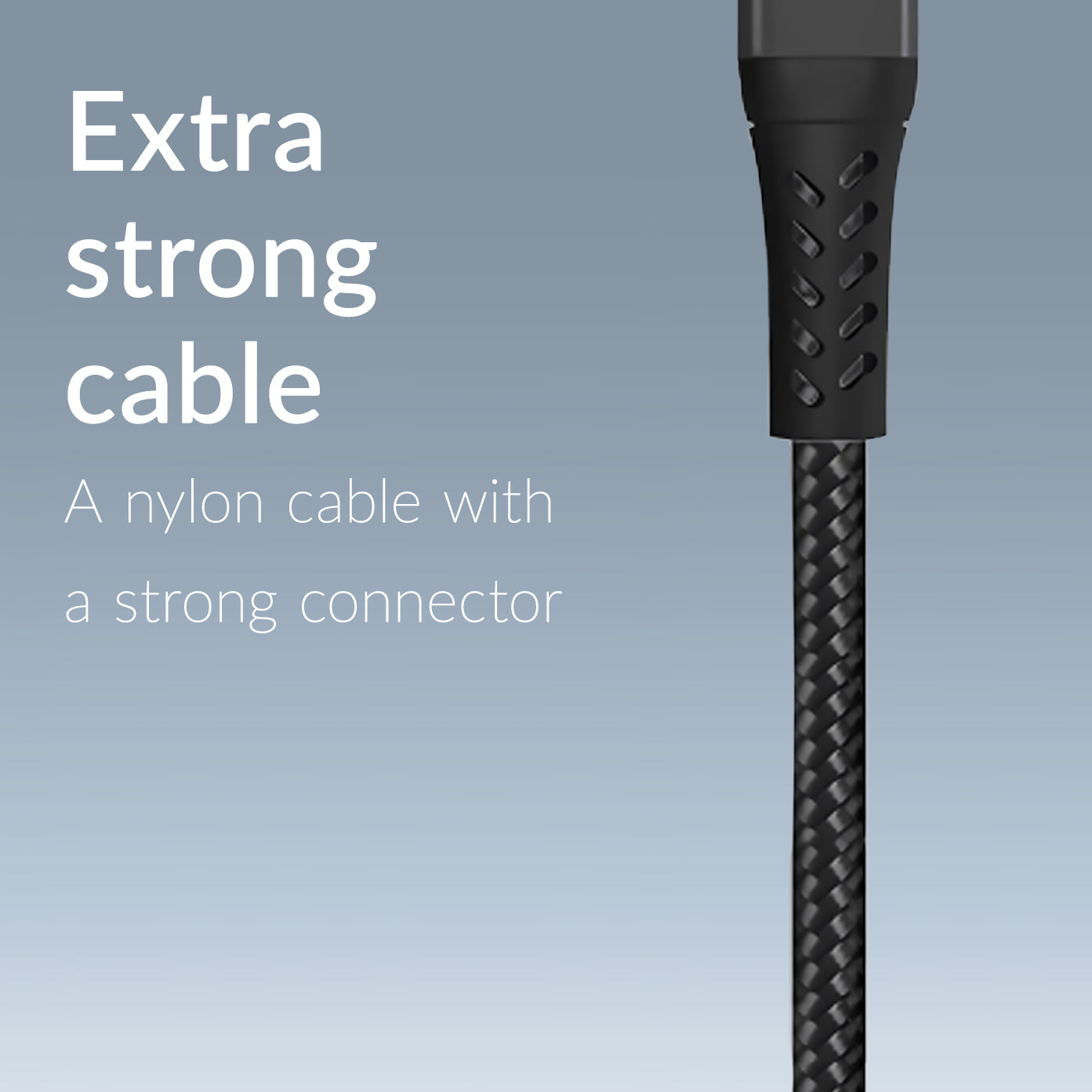 Mobilize Strong Nylon Cable Usb-C To Usb-C 2M. 100W Black