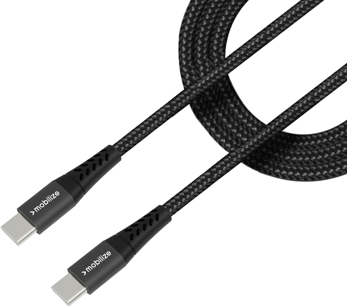Mobilize Strong Nylon Cable Usb-C To Usb-C 1M. 100W Black