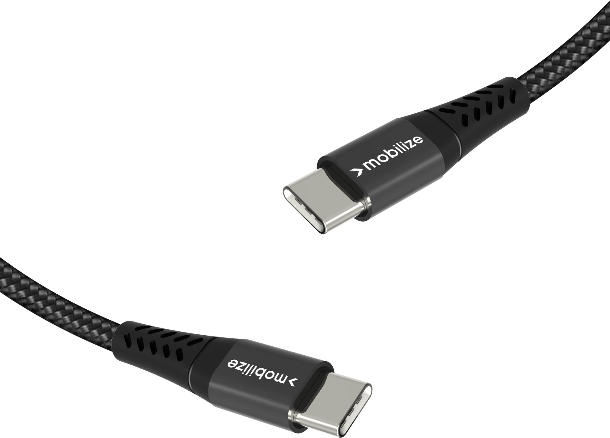 Mobilize Strong Nylon Cable Usb-C To Usb-C 1M. 100W Black