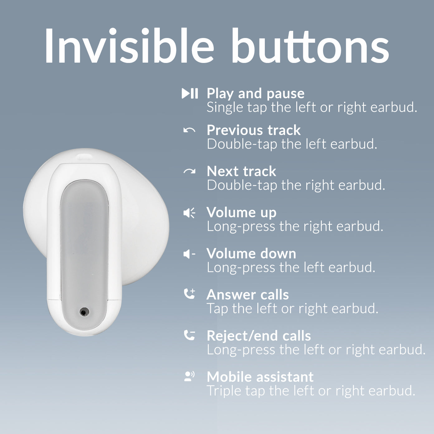 Mobilize Bluetooth Tws Earbuds Mini White
