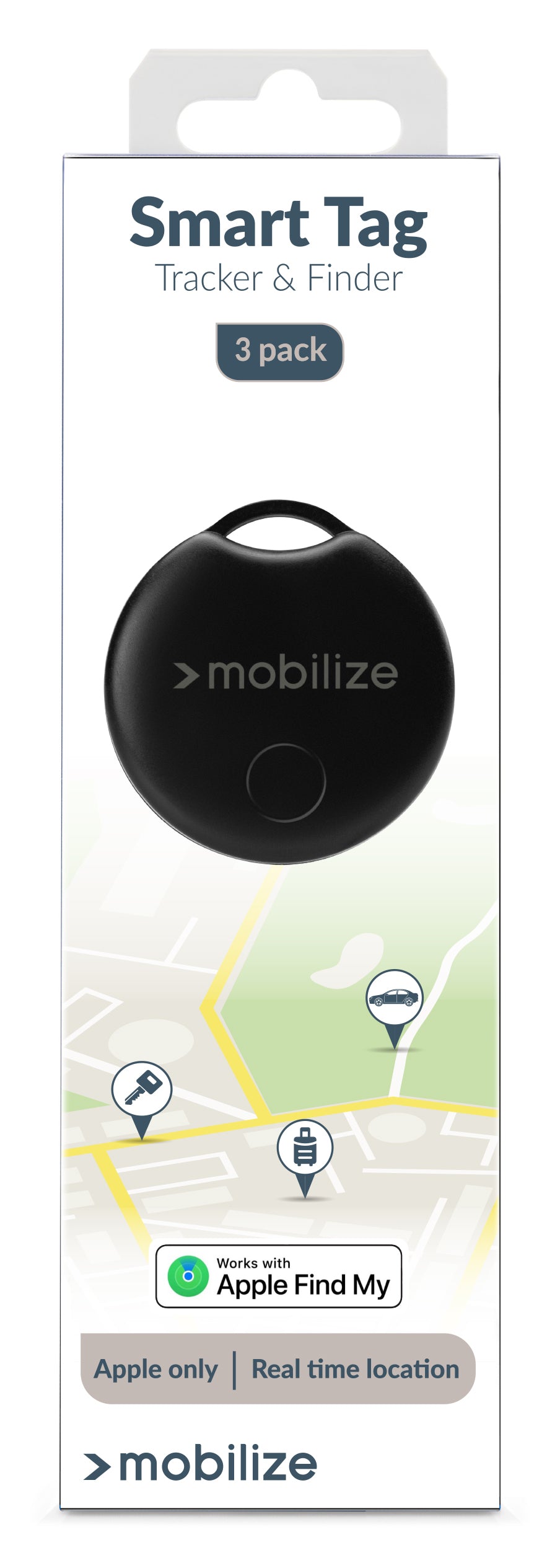 Mobilize Find My Smart Tag Black (3-Pack)