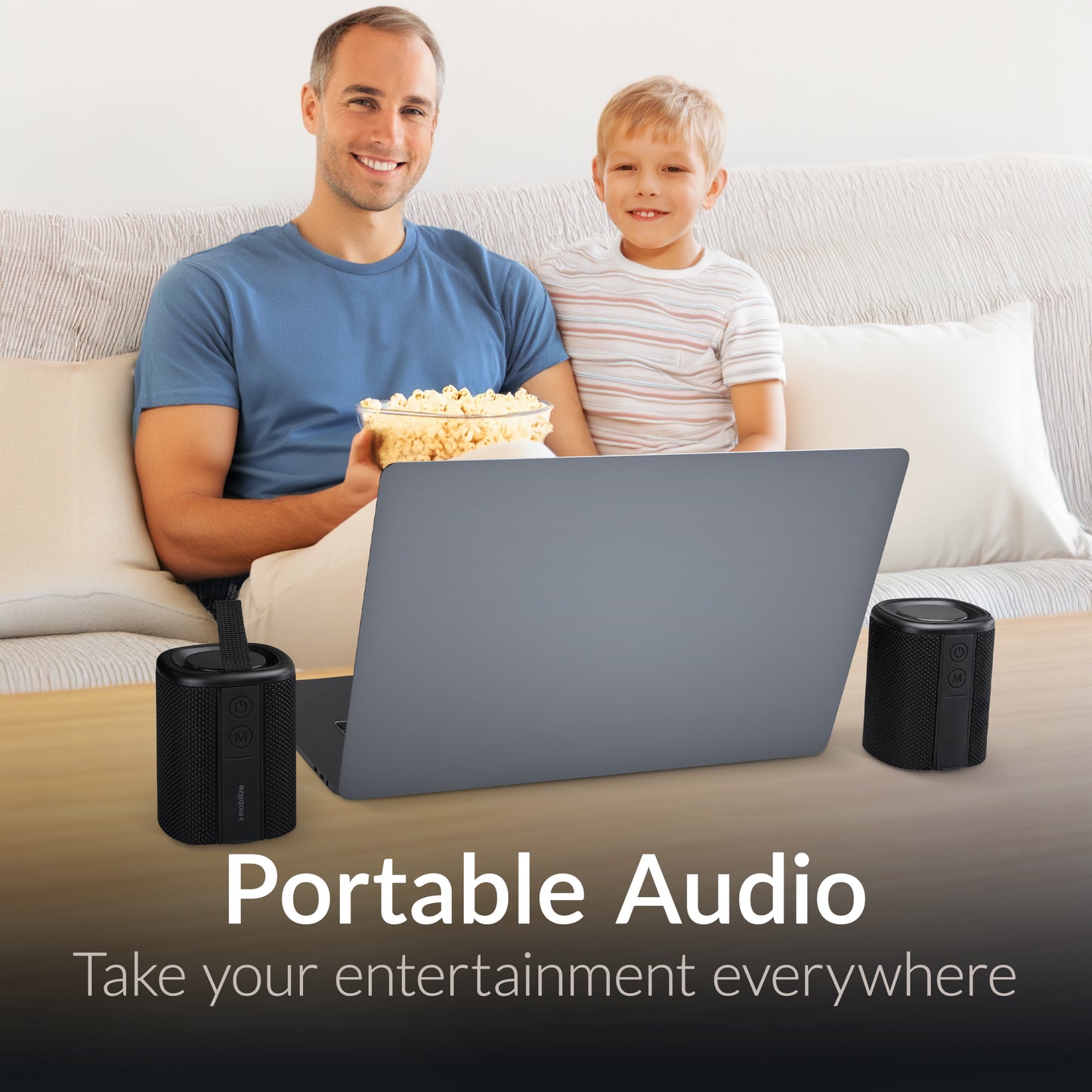 Mobilize 2In1 Bluetooth Speaker Tws Black