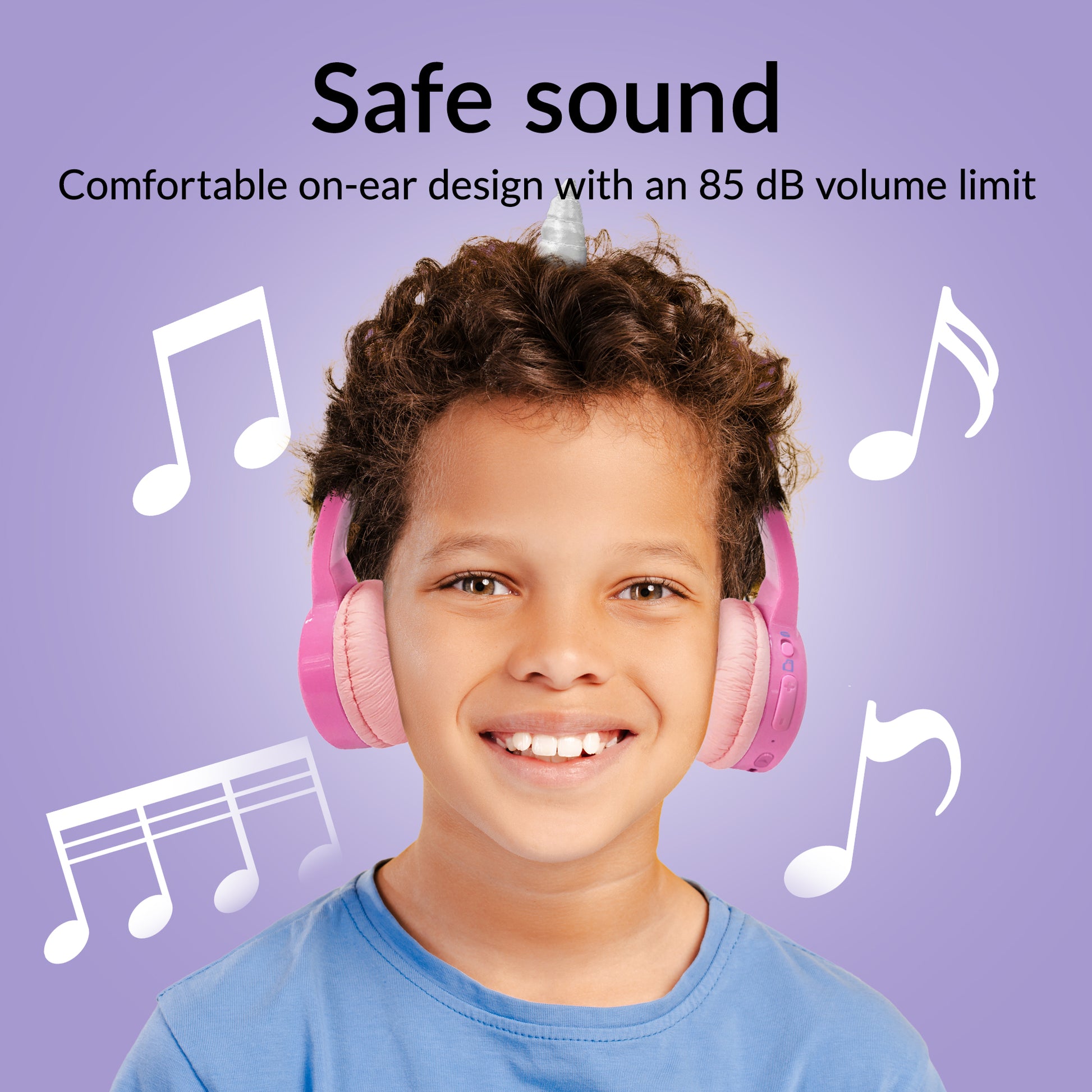 Mobilize Wireless/Wired Over Ear Kids Headphone 85Db Unicorn
