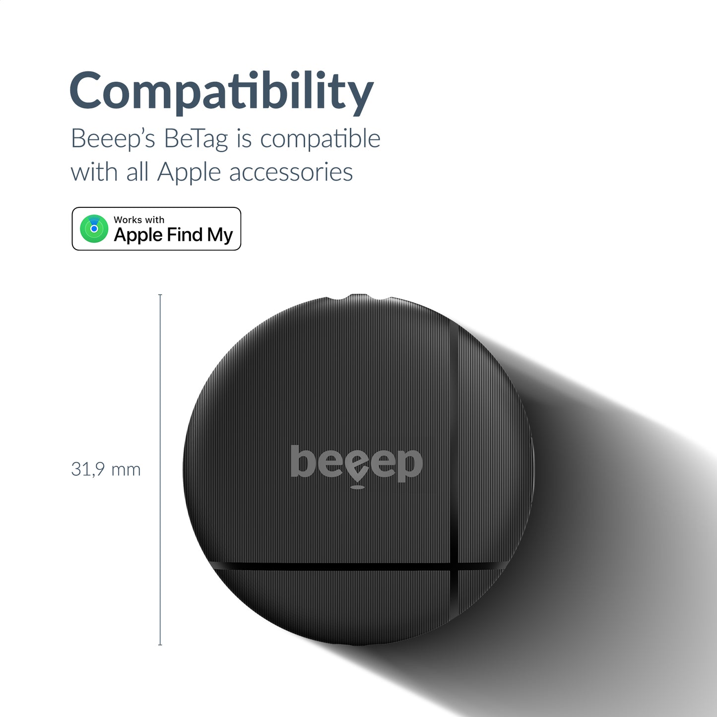 Beeep Betag Find My Tracker Black & Bicycle Bell
