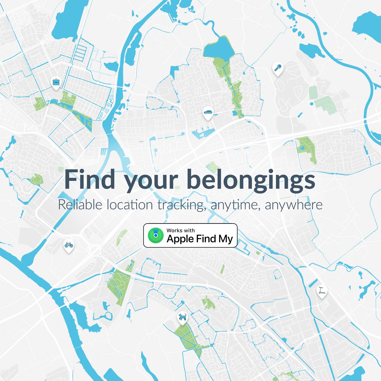 Beeep Betag Find My Tracker Black & Taillight Reflector