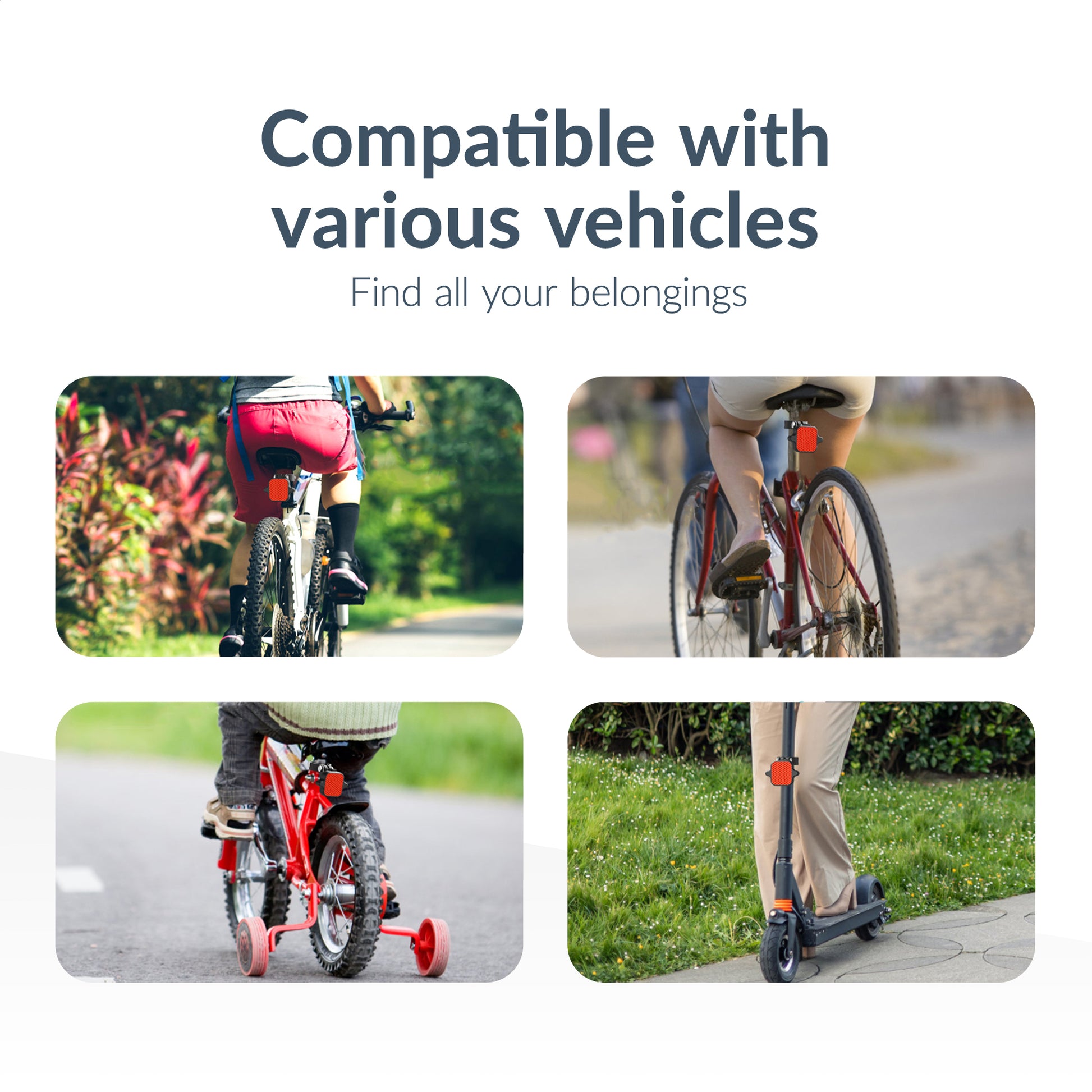 Beeep Betag Find My Tracker Black & Taillight Reflector