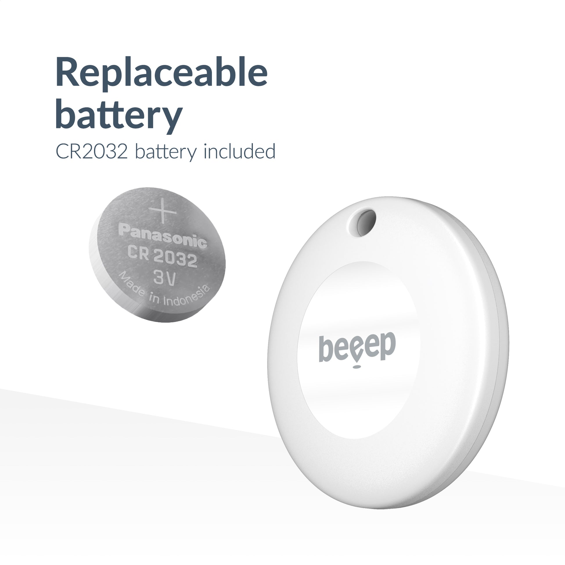 Beeep Betag Android Tracker White & Keychain White - 3 Pack