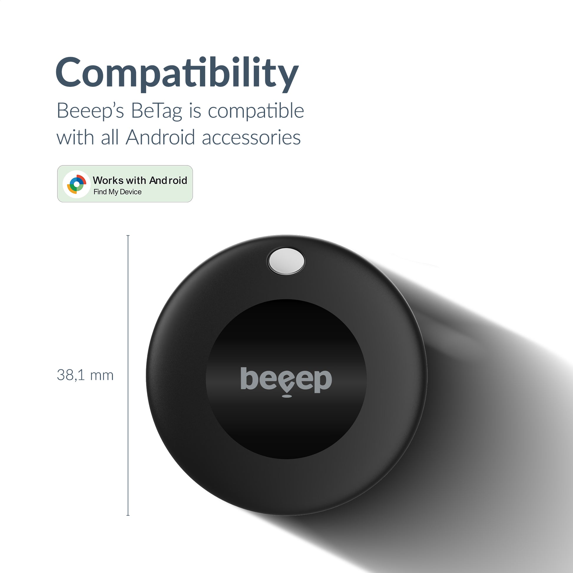 Beeep Betag Android Tracker Black & Bicycle Bell