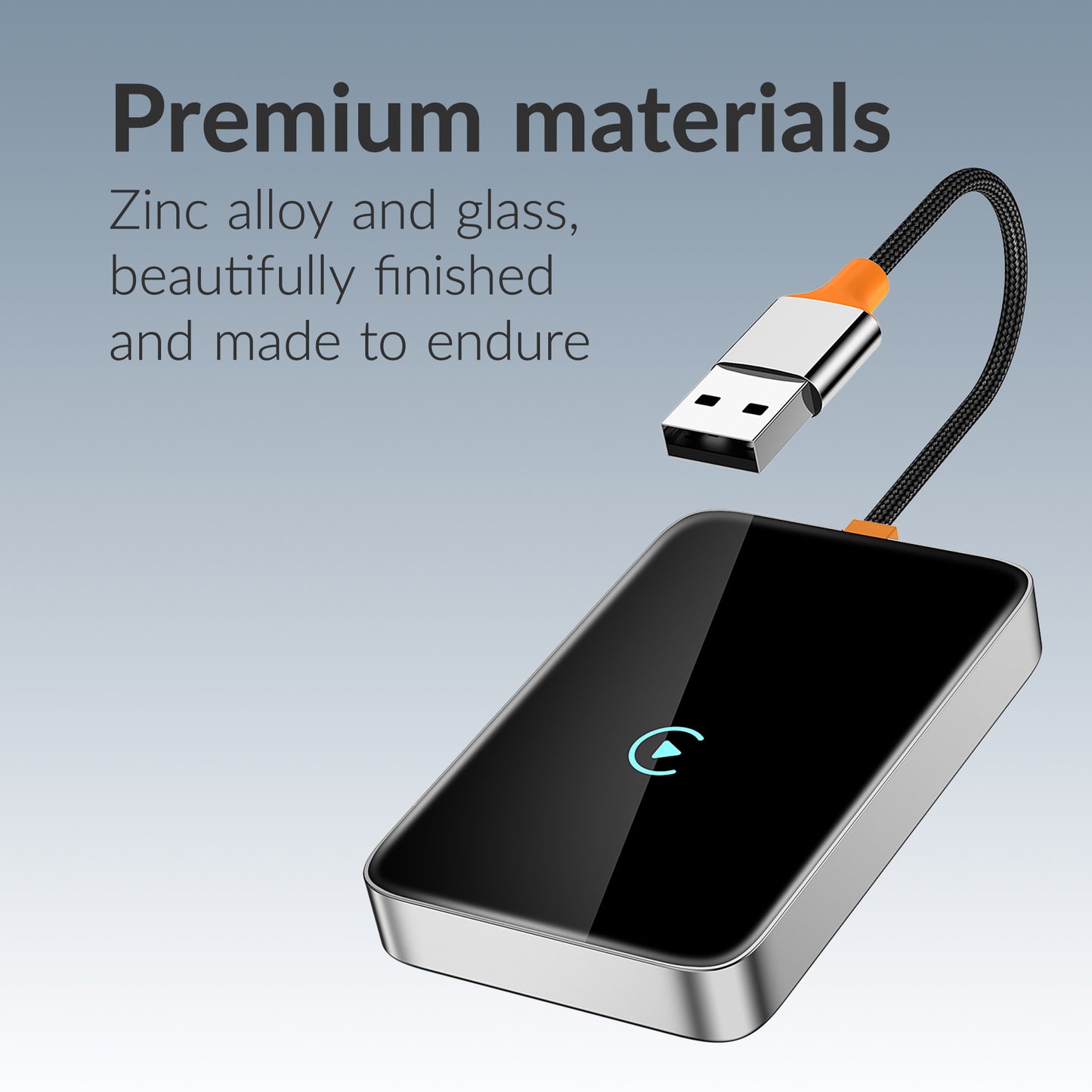 Mobilize Premium 2In1 Adapter For Wireless Apple Carplay/Android Auto Black