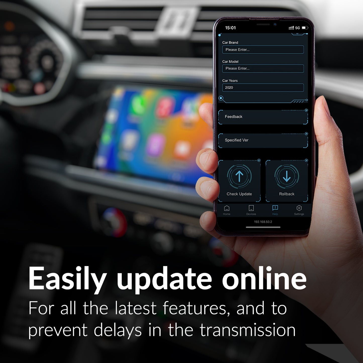 Mobilize Premium 2In1 Adapter For Wireless Apple Carplay/Android Auto Black