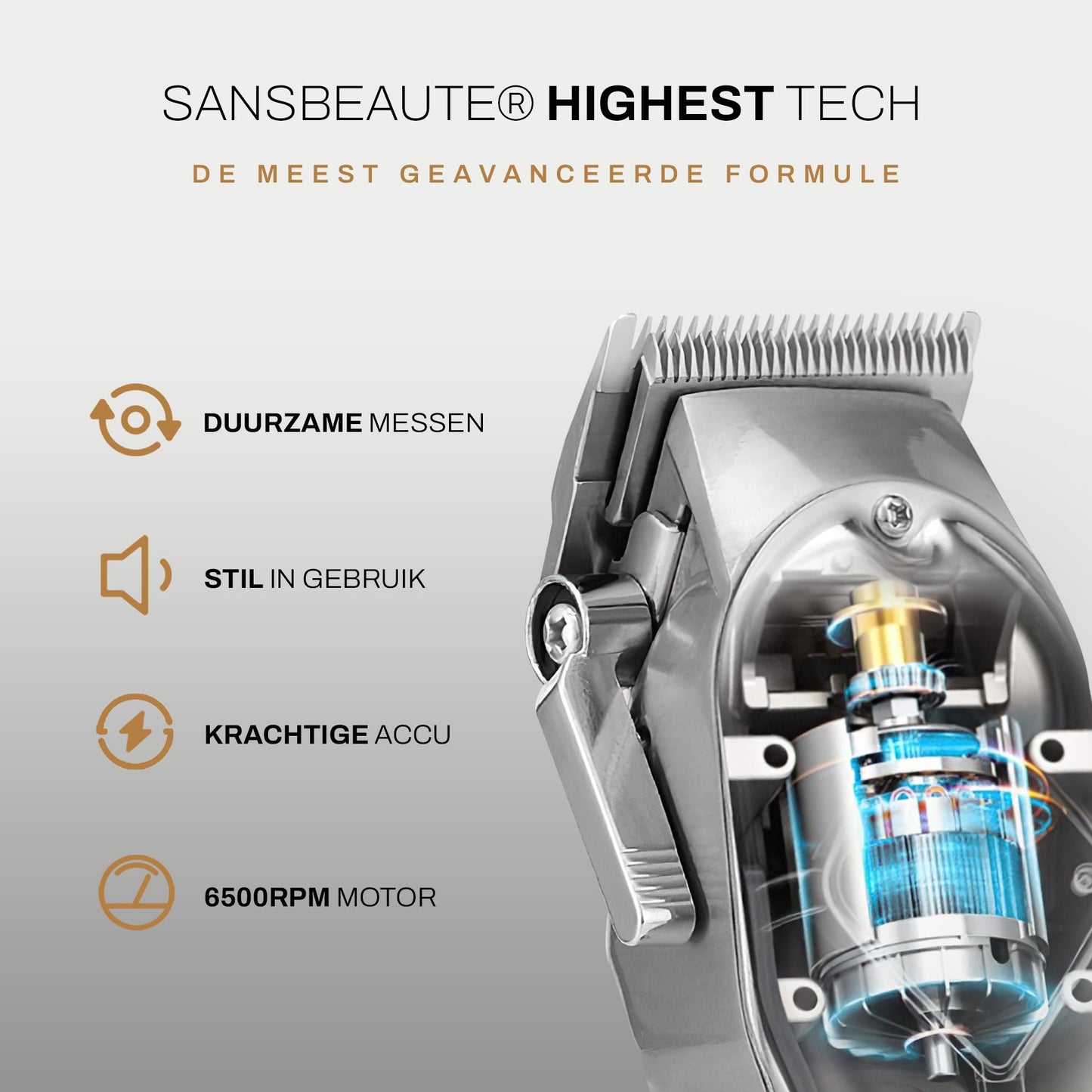 Sansbeauté® Professionele Tondeuse (8 Kammen)