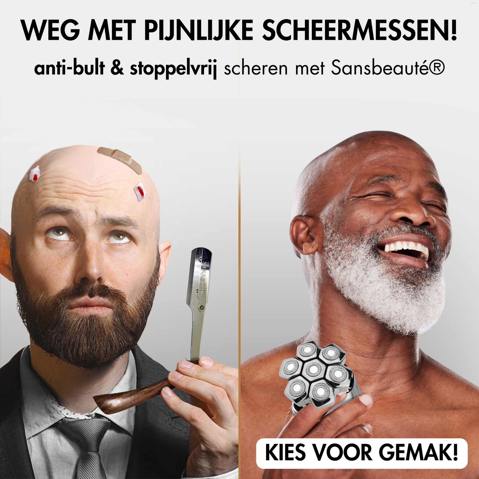 Sansbeauté® Hoofdscheerapparaat + Extra Scheerkop | Pro Magnetic