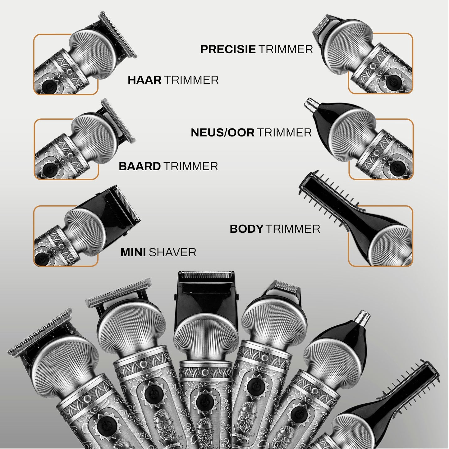 Sansbeauté® 6-In-1 Baardtrimmer