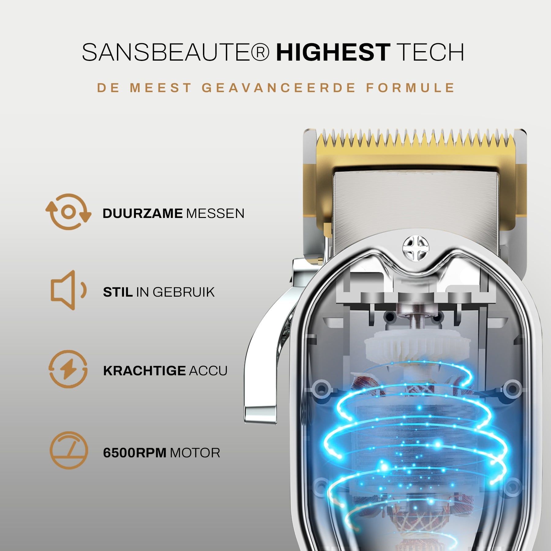 Sansbeauté® Professionele Tondeuse | Pro (10 Kammen)