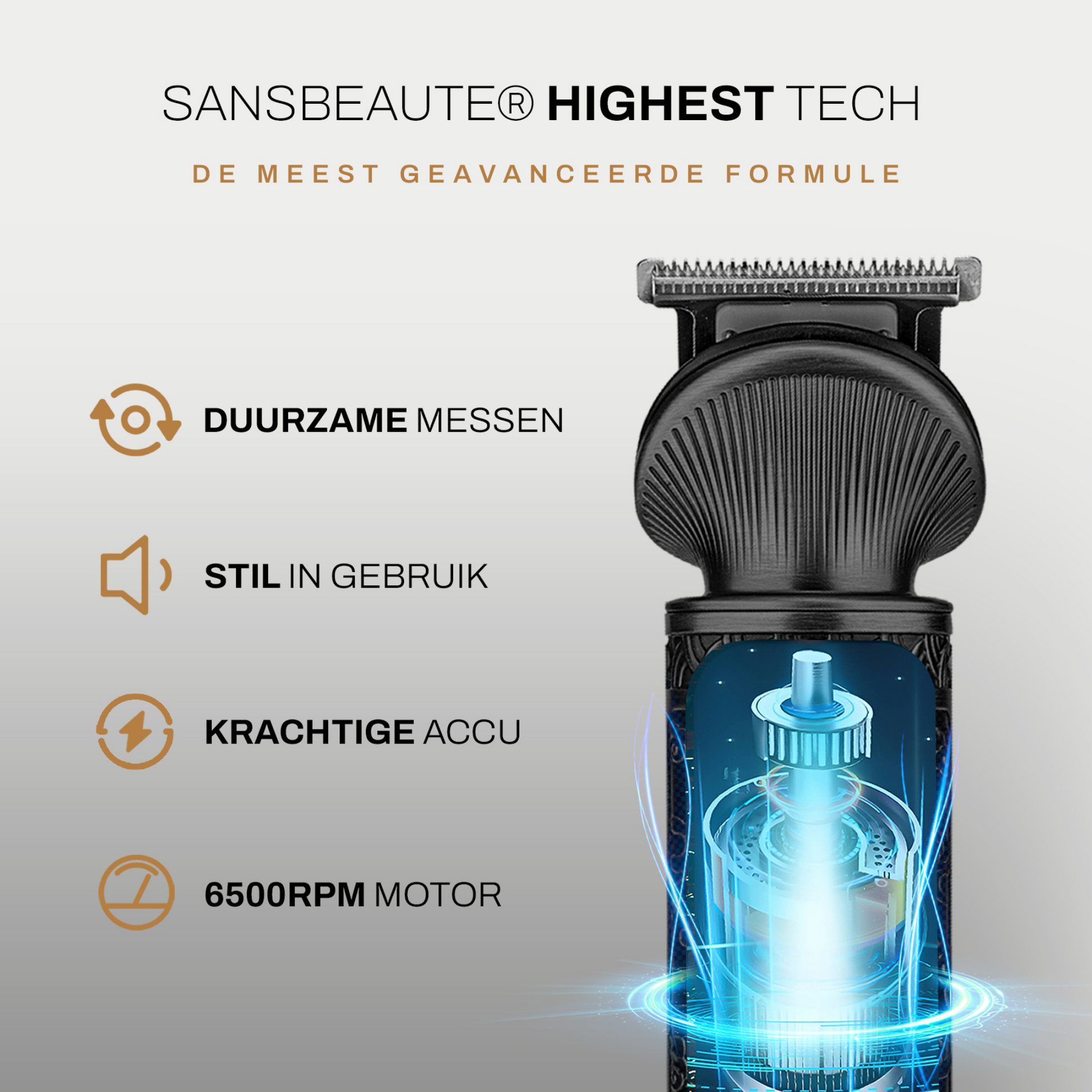 Sansbeauté® 6-In-1 Baardtrimmer Met Opbergstandaard