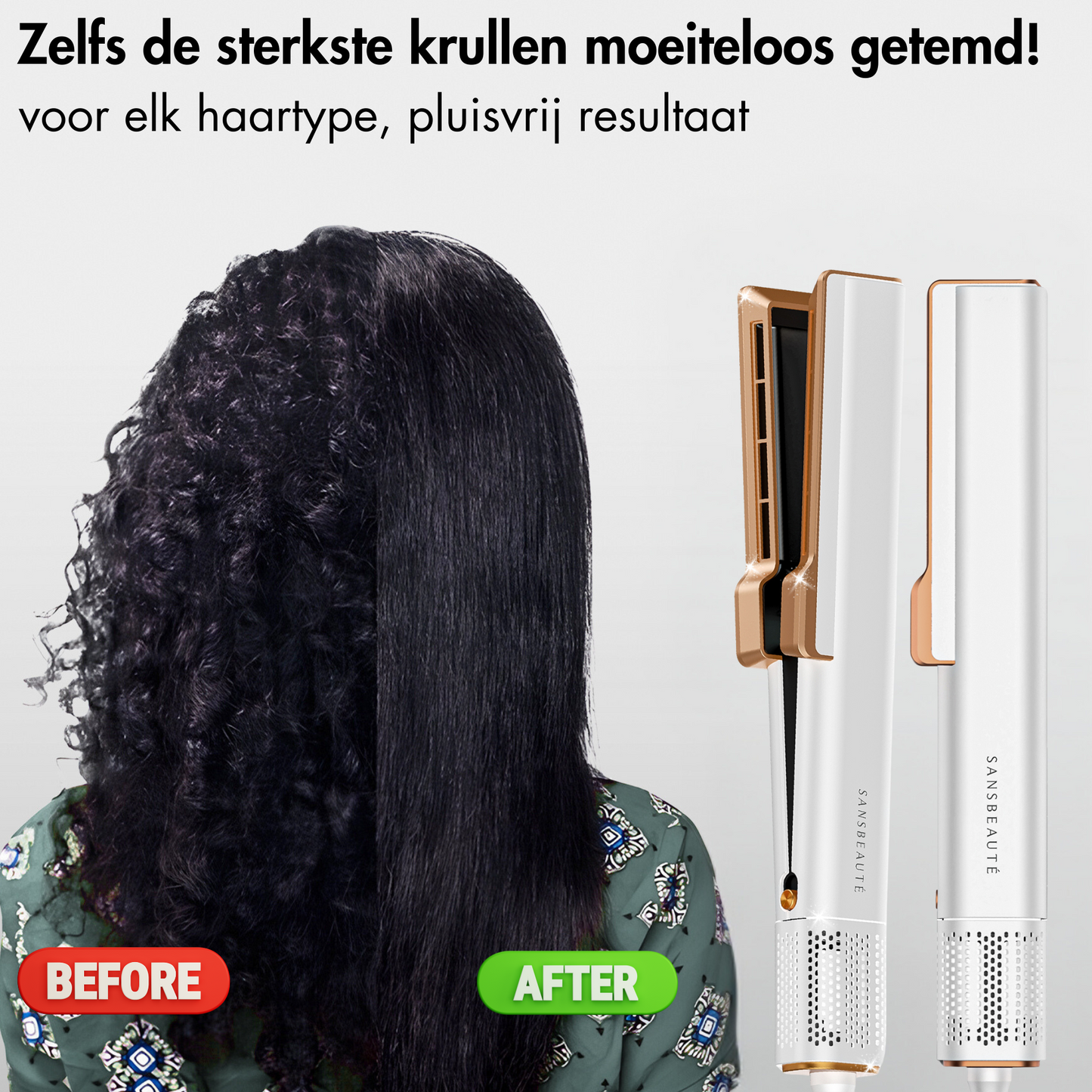 Sansbeauté® Sanstraight 2-In-1 Föhn Stijltang