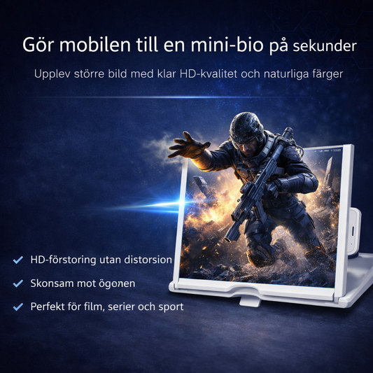 Mobilförstorare 10–12” med 3D-skärm och hållare