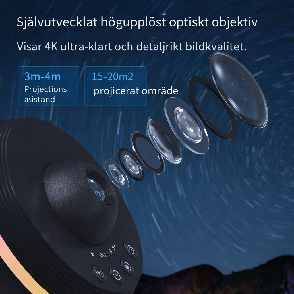 Stjärnhimmelprojektor 13-i-1 – Rymdlampa och Planetarium för Alla