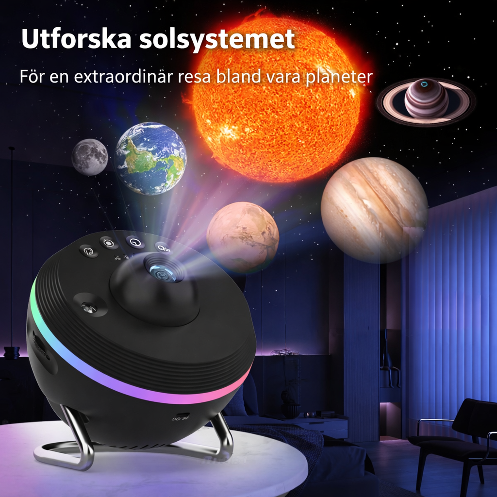 Stjärnhimmelprojektor 13-i-1 – Rymdlampa och Planetarium för Alla