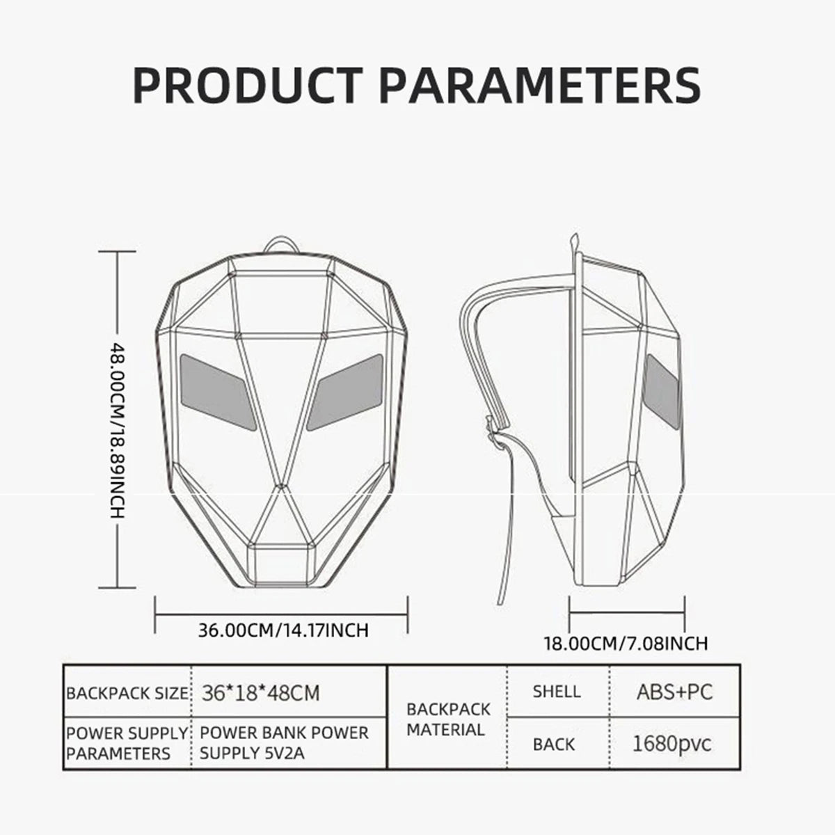 Ryggsäck för bl.a MC. App-kontrollerad LED-motiv. Var först. Köp NU!