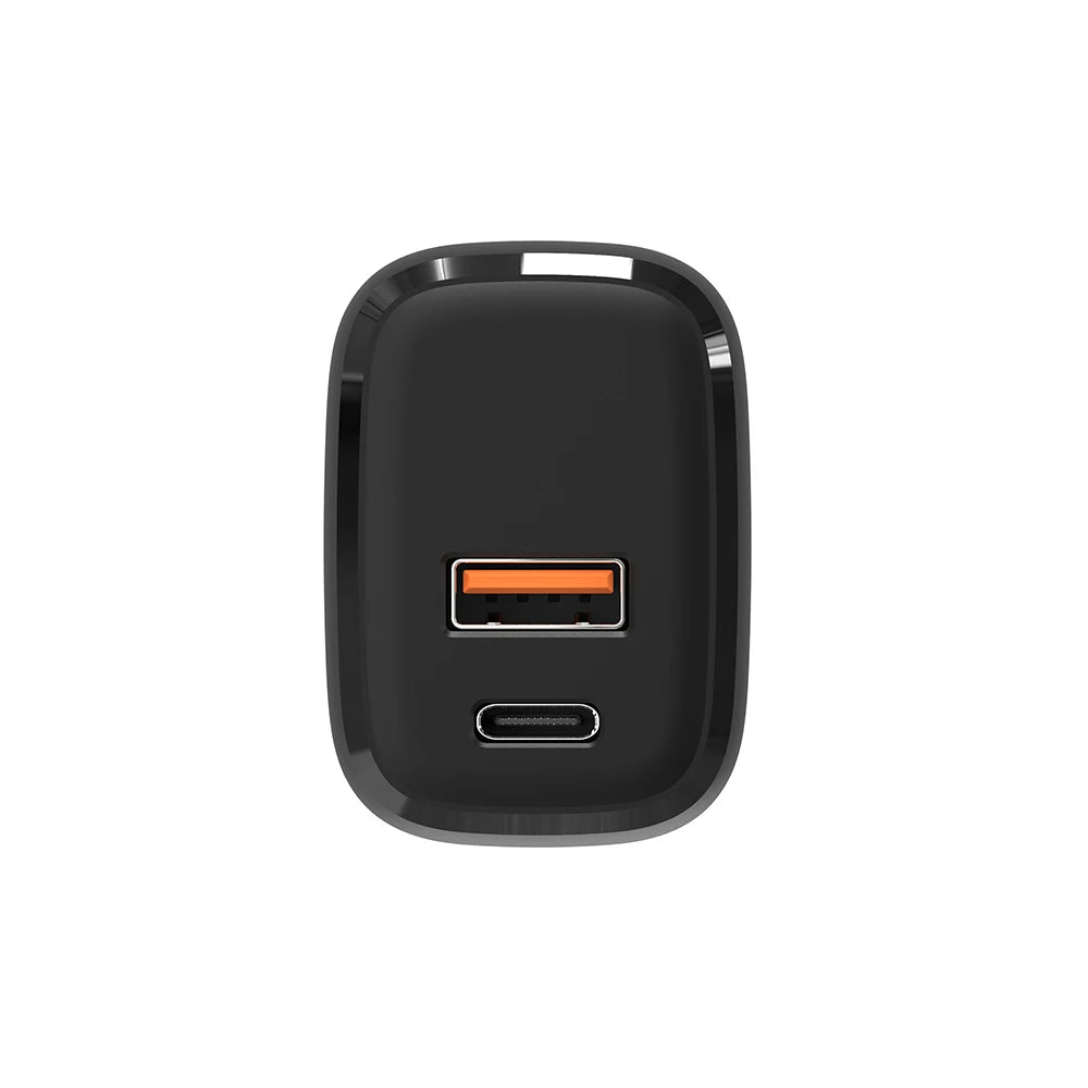 2-Port Väggladdare – PD20W/18W USB-A & Type-C Snabbladdning