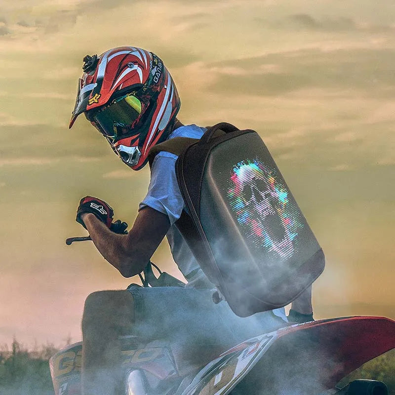 Ryggsäck med smart anpassad LED-budskap, APP-kontrollerad LED-display