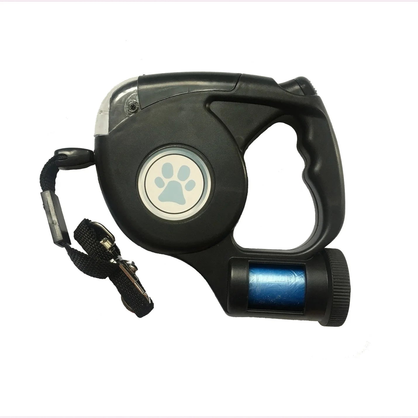 UrbanPet Flexibelt hundkoppel med LED-ljus, 4,5 m och hållare för avfallspåsar