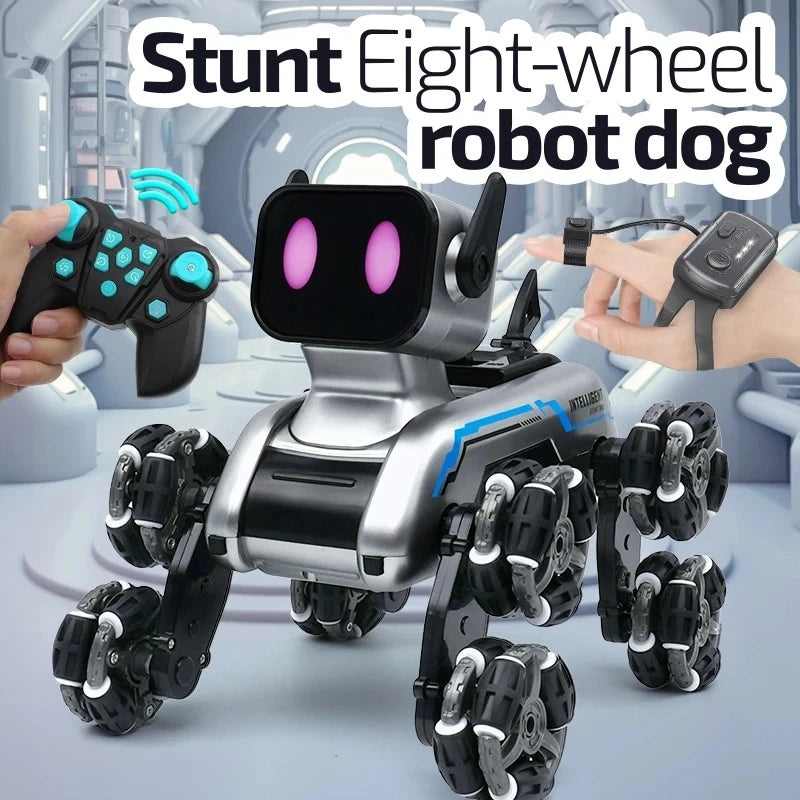 Stunt Robot Hund - Styr din Robot Hund med Fjärrkontroll eller Handrörelse. Leksak för Alla Åldrar