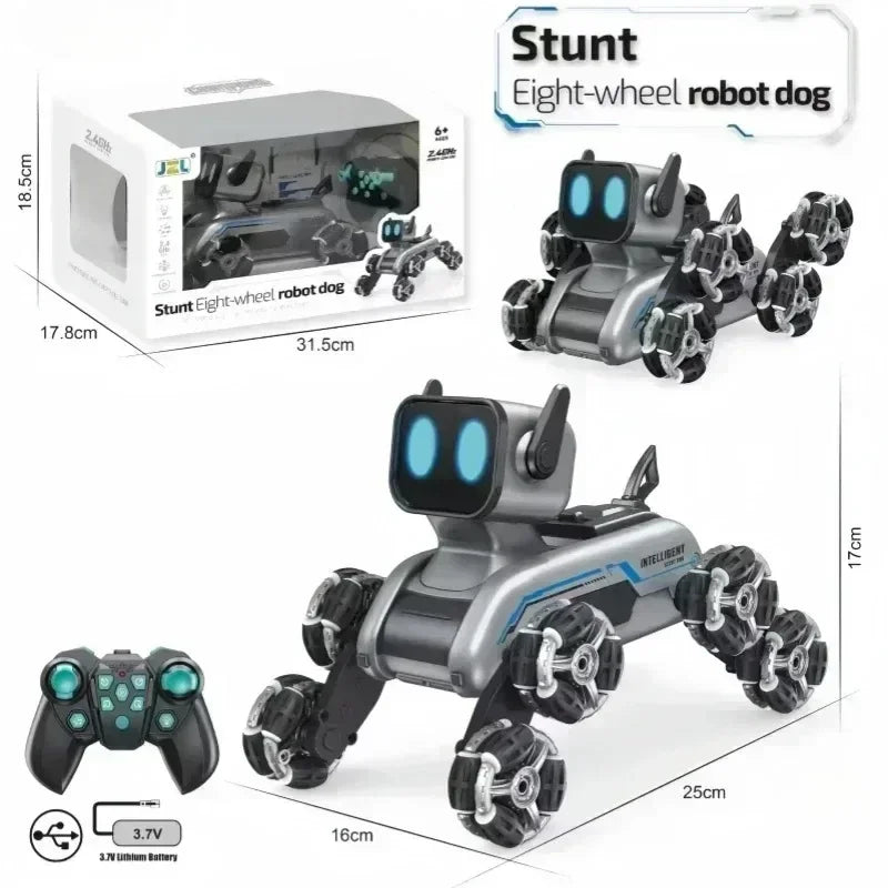 Stunt Robot Hund - Styr din Robot Hund med Fjärrkontroll eller Handrörelse. Leksak för Alla Åldrar